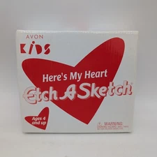 Here's My Heart Etch A Sketch Avon Red Heart Shaped New In Box