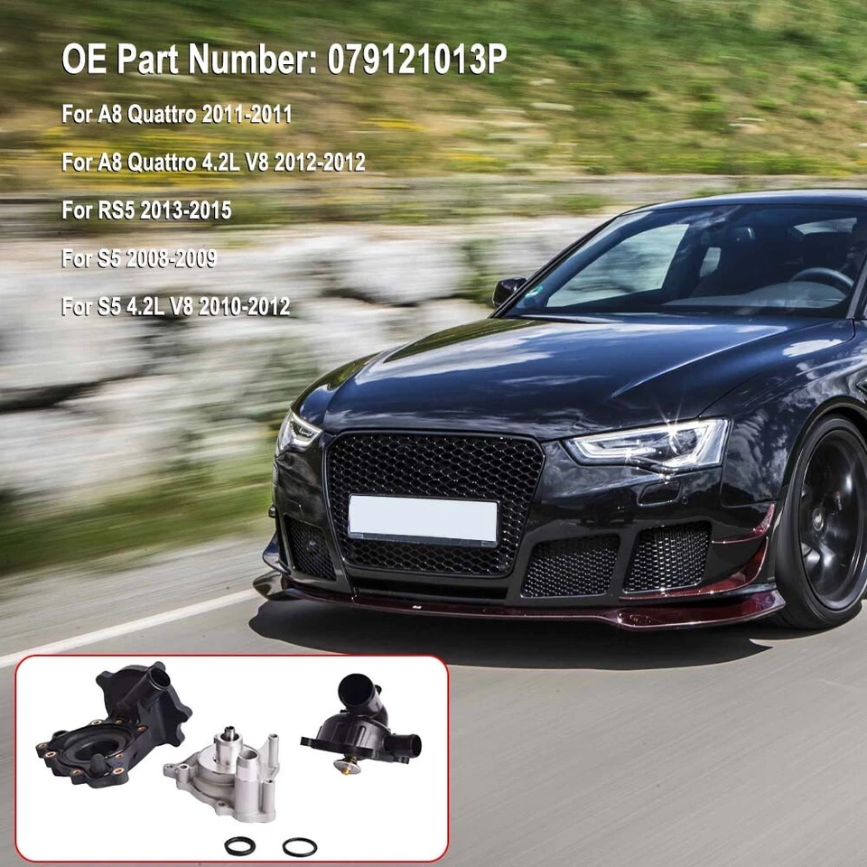 079121013T Water Pump & Thermostat For Audi A8 Quattro S5 RS5 4.2 FSI 079121013P - Image 2 of 4