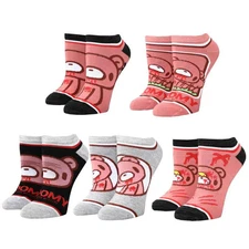 Gloomy Bear - "The Naughty Grizzly" Ankle Socks (5 Pairs) - Bioworld