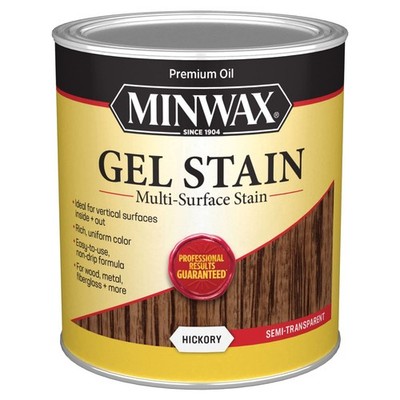 Minwax Hickory Gel Stain Quart Non Drip Wood Finish For Indoor Projects