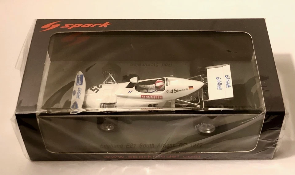 F1 1/43 Spark S3382 Eifelland E21 N°25 R.Stommelen South African GP 1972, New - Immagine 2 di 4