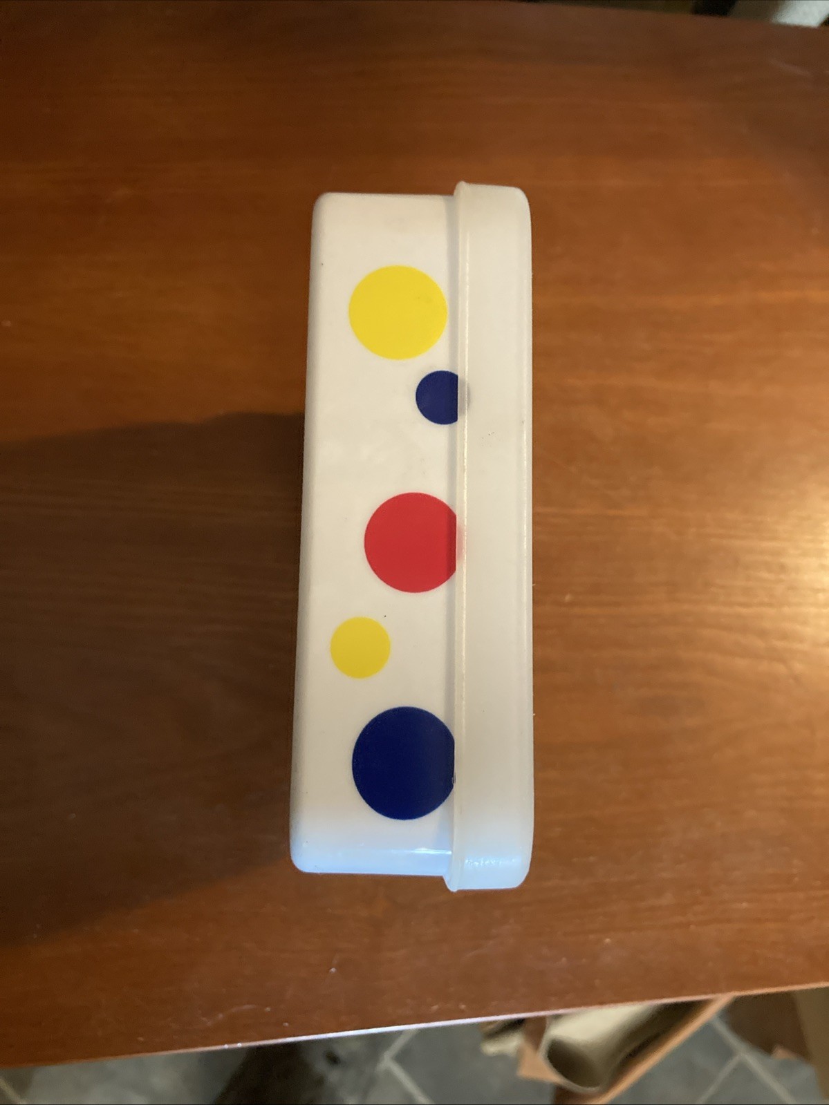 VINTAGE WONDER BREAD SANDWICH HOLDER PLASTIC STORAGE CONTAINER LOGO w/Dots