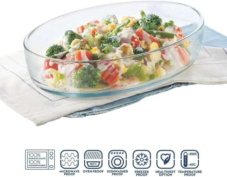 Oval Baking Dish, 1.6 Litres, Transparent - Image 4 of 4