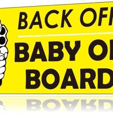 Funny Baby on Board Bumper Sticker 2Pcs, Car Essentials Back offBob backoff
