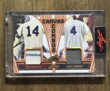 2023 Leaf Canvas Combos GAME-USED Jersey Card Duke Snider & Gil Hodges #d 1/25