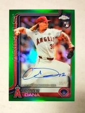 Caden Dana 2025 Topps Chrome RC AUTO GREEN REFRACTOR 35/99 Angels #RA-CAD z14