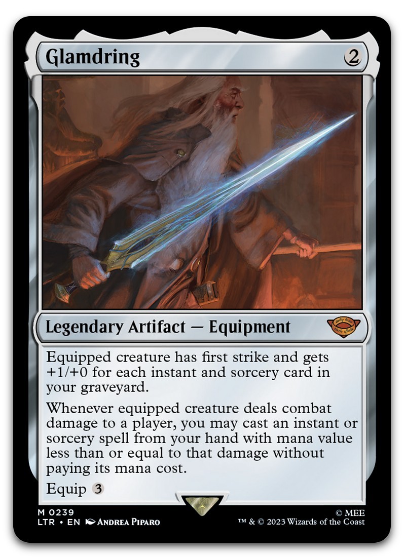 Glamdring #239 (NM) Lord of the Rings LTR Magic MTG