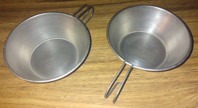 Vintage Eiger stainless USA cup 2 lot 1-3/4x4-1/2 inch (E)