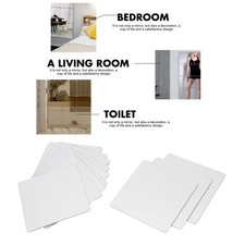 24Pcs Self Adhesive Acrylic Mirror Full Length Wall Mirror Tiles Decorative