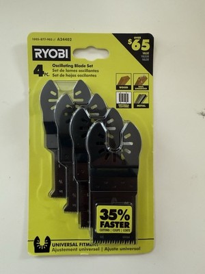 Ryobi Oscillating Blade Set for Multi-tool Pack of 4 Blades wood &metal  A24402