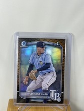 2025 Bowman - Chrome Prospects Santiago Suarez #BCP-142 Reptilian Refractor (RC)