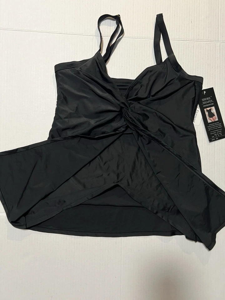 Traje de baño Shore Shapes talla 14 con aros Tankini traje de baño Top forro de malla eléctrica Foto 2 de 4