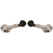 Chrome Door Window Crank Handle Pair Set For Pontiac Cadillac Chevy Olds Buick