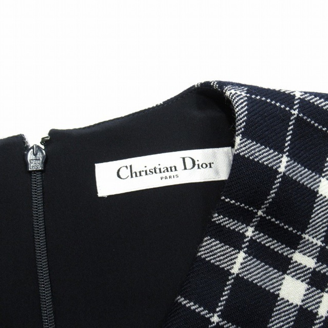 Christian Dior チェック柄 半袖ワンピース 美品 21aw クリスチャンディオール Christian Dior ラップ