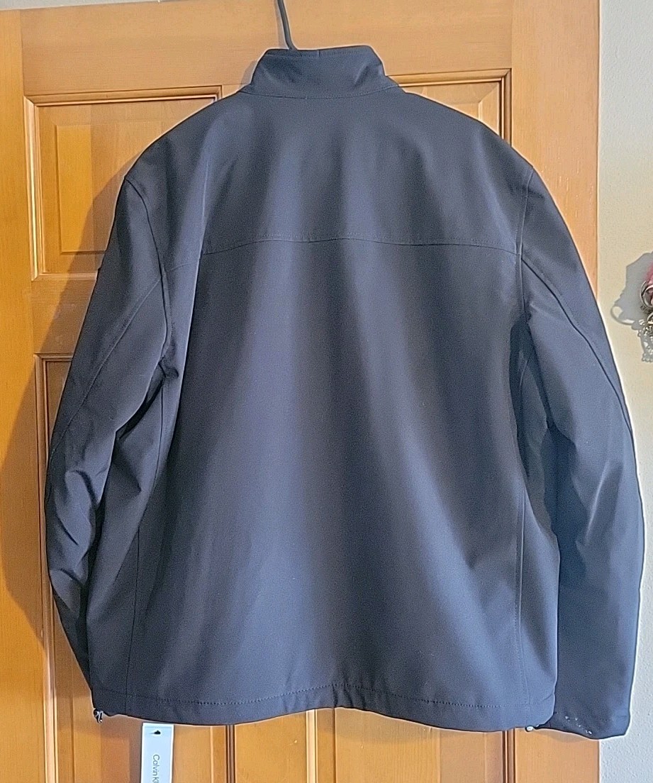 Calvin Klein Jacket Men's Size L Sherpa Lined Long Sleeve Full Zip Soft Shell image 2