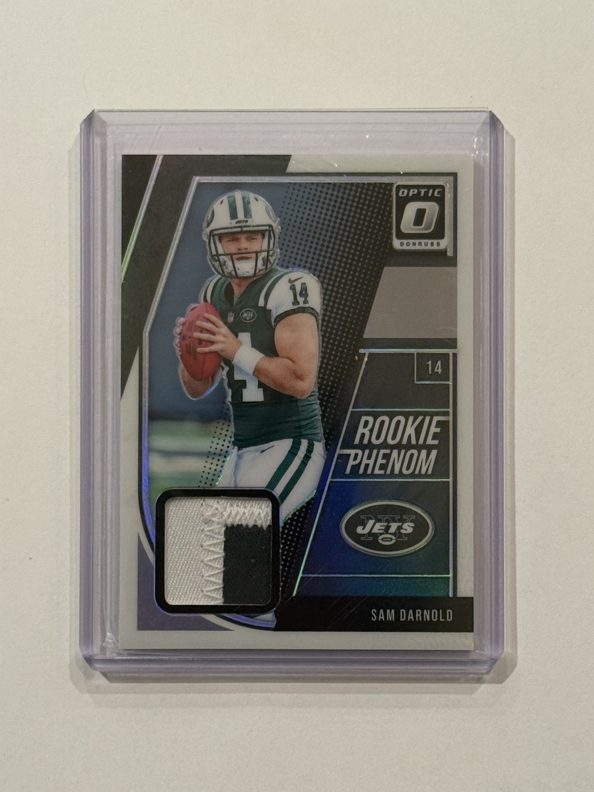 Sam Darnold /50 2018 Panini Donruss Optic Rookie Threads Prime Patch Prizm RT-SD