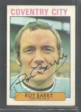 Roy Barry - COVENTRY CITY - Signed 1971-72 A & BC Gum Card