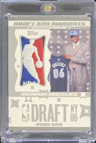 2006-07 TOPPS BIG GAME RUDY GAY DRAFT DAY MOMENTS ROOKIE RC LOGOMAN PATCH 1/1 !