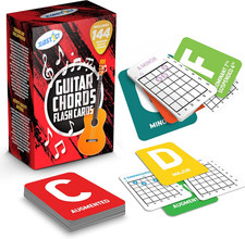 Guitar Chords Flash Cards - 144 Chord Flash Cards, Guitar Notes, Fretboard Train