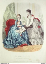 1870 Fashion Illustrated Engraving # 11 (Old Fashion Plate)