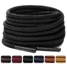Stepace 1/8" Waxed Round Shoe Laces, 2 Pair Oxford Shoelaces for Boots and ...