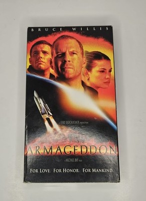 Armageddon VHS (1998) Touchstone Bruce Willis Michael Bay PG-13 Action Adventure