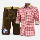 Lederhosen  SYNTHETIC  leather German shorts Oktoberfest  and Shirt