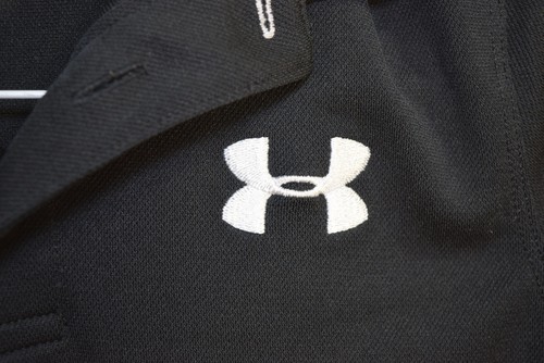 Under Armour Polo Shirt HeatGear Loose Fit Golf Athletic Top BOYS S Black Preppy - Picture 3 of 11