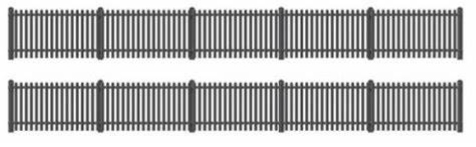 422 Ratio OO/HO GWR Station Fencing (Black)