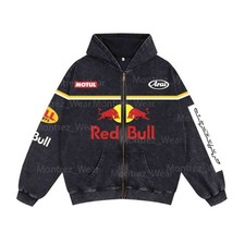 Retro Red Alpinestars Racing Zipper Washed Hoodie MotoGP World Champion