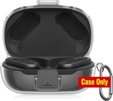 Clear TPU Protective Case for JBL Endurance Peak 3 Earbuds, Includes Carabiner