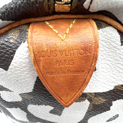 LOUIS VUITTON Monogram Graffiti Speedy 30 Hand Bag White M92195