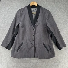 2017 Glamour X Lane Bryant Jacket Women's Plus Size 20 Gray Professional Chic
