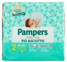 Pampers Baby-Dry 2 3-6 Kg 24 Pieces Diapers Made In Italy