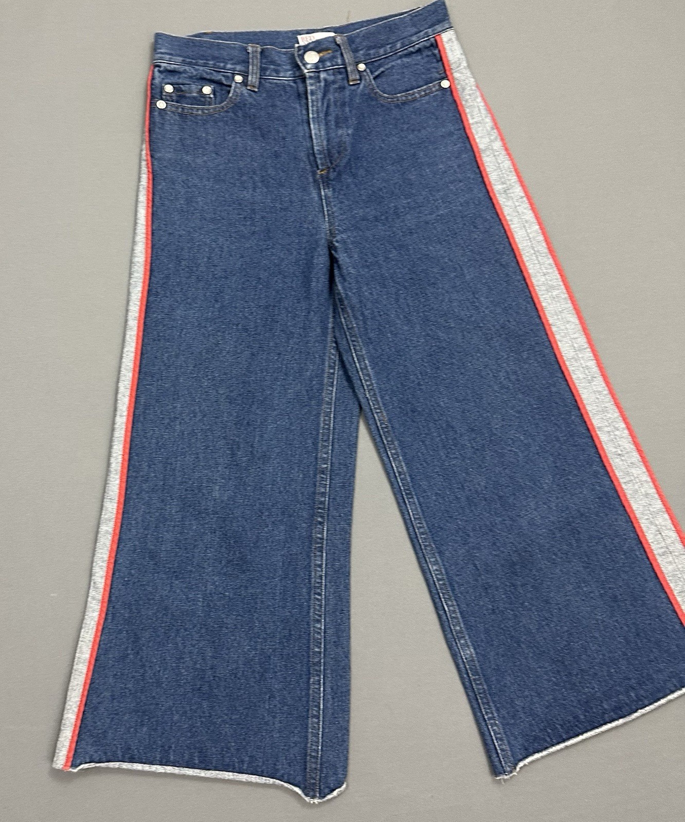 RED VALENTINO CROPPED FLARE JEANS - Blue Denim - Women's Size IT 40 - UK 8 - W29