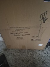 Basketball Hoop Goal System Portable Basketball Net Stand 7.5-10ft Height Black