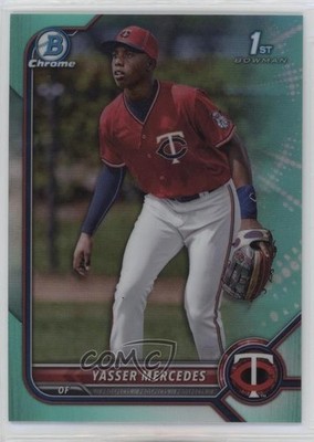 2022 Bowman Chrome Prospects Aqua Refractor 3/125 Yasser Mercedes #BCP-171 7c7