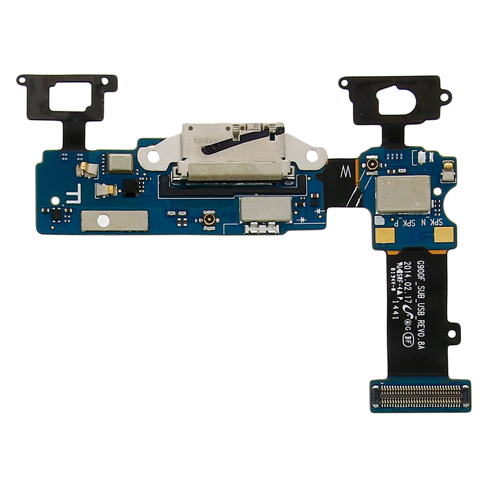 Connecteur de charge Micro-USB 3.0 avec micro de rechange pour Galaxy S5 noir