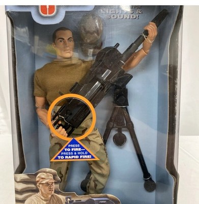 GI Joe Electronic 40MM Grenade Machine Gunner 12'' Action Figure Hasbro 2000 New