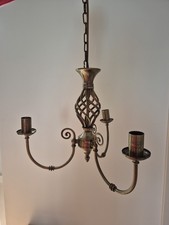 Pair of Vintage Pendant Chandeliers Ceiling Lights
