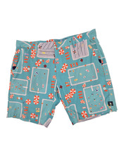 William Murray Shorts Men 40 Green Golf Swim Fish Outta Water Hazard Seafoam