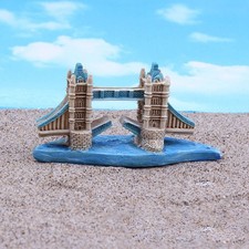 2Pcs Resin Fish Tank Bridge Decor Underwater Aquarium Ornament Multicolor