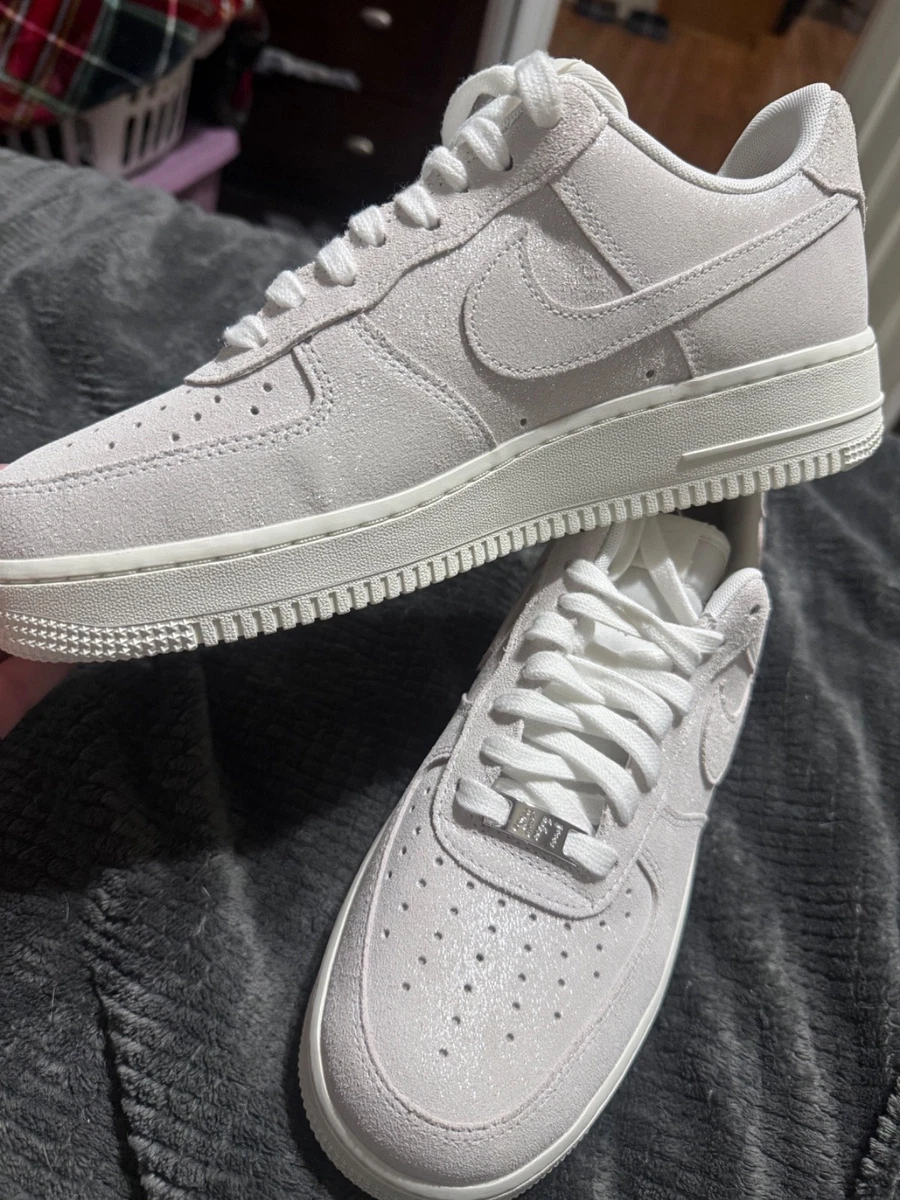 Nike Air Force 1 '07 SE Sail Glittery Suede W for sale | eBay