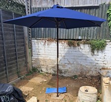 Garden Parasol 1.8/2.0M Round Navy Boxed Patio Sun Shade Umbrella