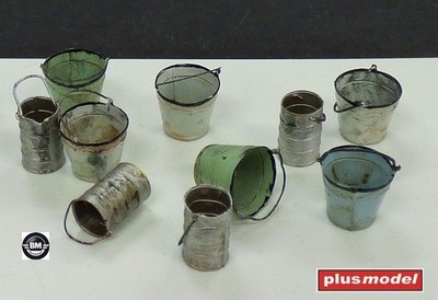 Plus Model Metal Buckets and Cans Metalleimer und Kannen Diorama 1:35 Art. 152