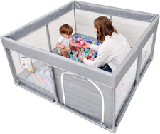 Baby Playpen, Large Playpen for Toddlers, Sturdy Baby Play Yards with Soft Breat