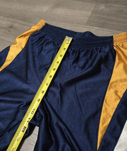 Vintage 90’s Nike Dazzle Basketball Shorts Youth Large Blue Yellow White Shiny - Picture 11 of 12