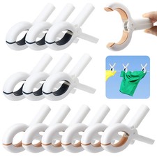 12 Pcs Beach Towel Clips 3.74 Inch Large Plastic Towel Holder Clips