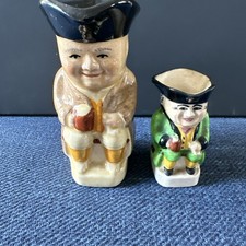 Tony Wood Staffordshire Toby Jugs Pair – English Character Ale Mugs