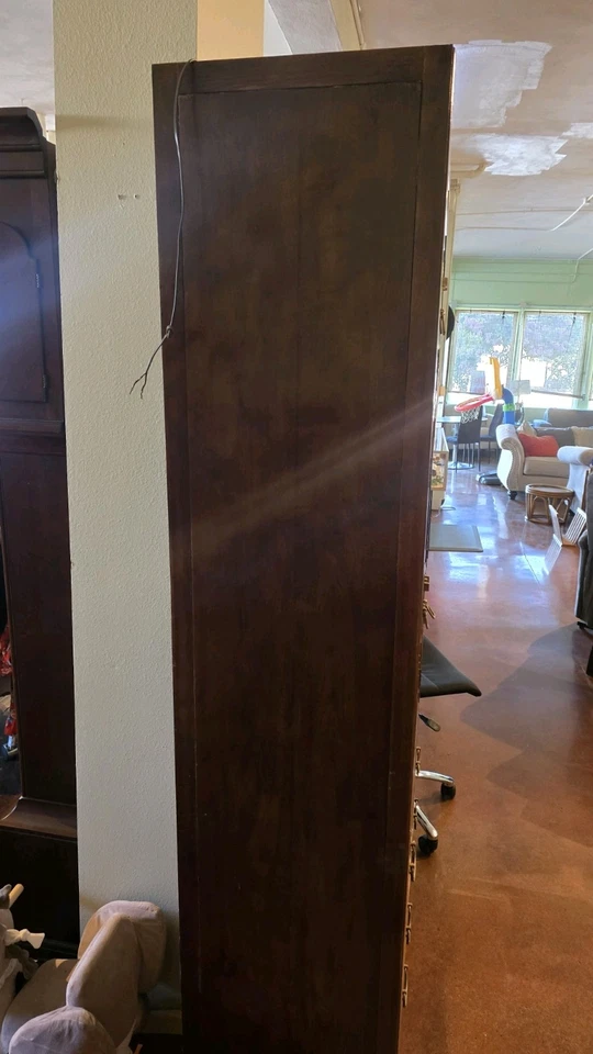 Vintage Solid Wood Armoire Cabinet - Image 3 of 4